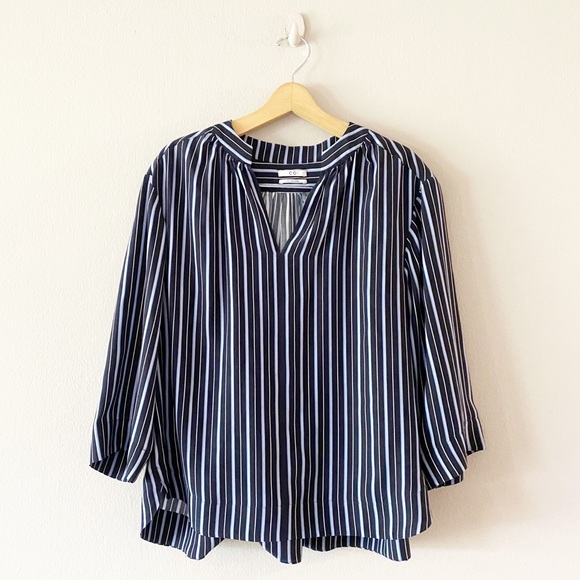CO Tops - CO collection silk striped blouse